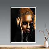 tableau peinture cheveux femme