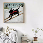 tableau affiche d’un chien noir