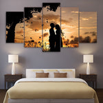 tableau ombre arbre et couple amoureux