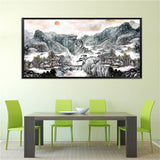 tableau dessin pleins de montagnes
