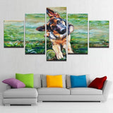 tableau photo husky noir