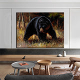 tableau d’un ours noir impressionnant