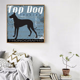 tableau affiche d’un chien noir