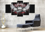 tableau skull ailes d’ange