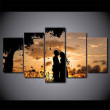 tableau ombre arbre et couple amoureux