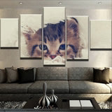 tableau chaton couverture blanche