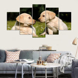 tableau de deux bébés labrador