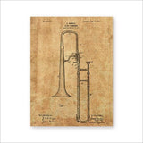 tableau affiche trompette bleue