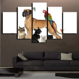 tableau animaux sur fond blanc