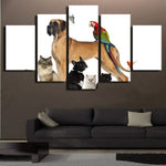 tableau animaux sur fond blanc