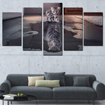 tableau tigre bébé blanc dans la maison