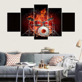 tableau d’une batterie en feu