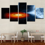 tableau anneau rouge espace