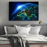 tableau espace continent vert