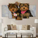 tableau deux petits chiens