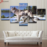 tableau photo husky noir