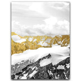 tableau montagne sommet jaune