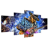 tableau guitariste abstrait en concert