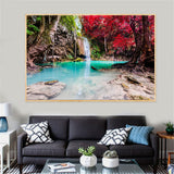 tableau chute d’eau dans la jungle