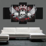 tableau skull ailes d’ange