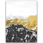 tableau montagne sommet jaune