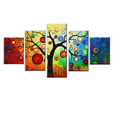 tableau abstrait arbre et boule