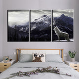 3 affiches montagne et loup
