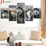 tableau photo husky noir