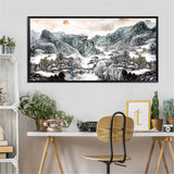 tableau dessin pleins de montagnes