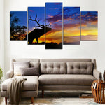 tableau ombre d’un cerf