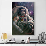 tableau shiba astronaute