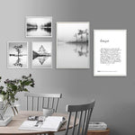 tableau photo montagne en noir et blanc