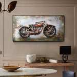Motorcycle Vintage Canvas Wall Art Posters Picture Home 