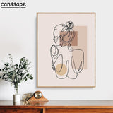 tableau trait verre de vin