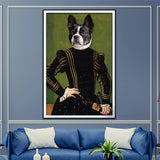 Vintage Animal Head Human Body Canvas Painting Nordic Poster