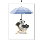 tableau parasol panda
