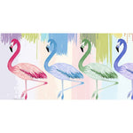 Affiche dessin flamand rose colorés