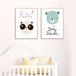 tableau dessin chat gris avec coeur