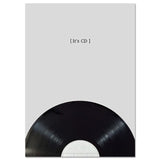 tableau vinyle noir fond gris