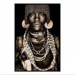 tableau homme africain et bijoux