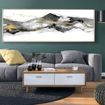 tableau montagnes grises