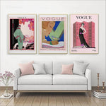 Affiche vogue rose