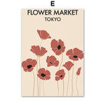 Tableau fleurs vintages Tokyo