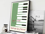 tableau piano moderne vert