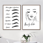 Affiche sourcils femme fond blanc