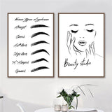 Affiche sourcils femme fond blanc