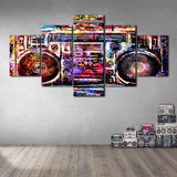 tableau multicolore d’une enceinte