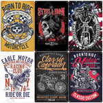 Born To Ride Poster Motorcycle Tin Signs Retro Metal Sign 