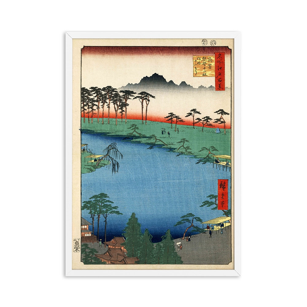 Tableau Japonais Dragon du lac