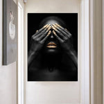 tableau homme africain et bijoux